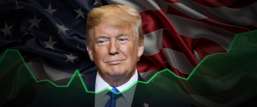 A graph depicting a decline in stock market performance, symbolizing the end of Trump's stock market rally.