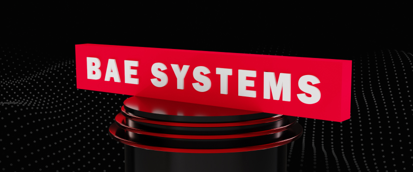BAE Systems logo, symbolizing excellence in the design and production of high-performance electronic systems globally.