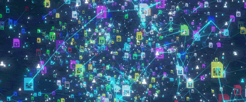 A vibrant array of multicolored lights interconnected, creating a dazzling and dynamic visual network.