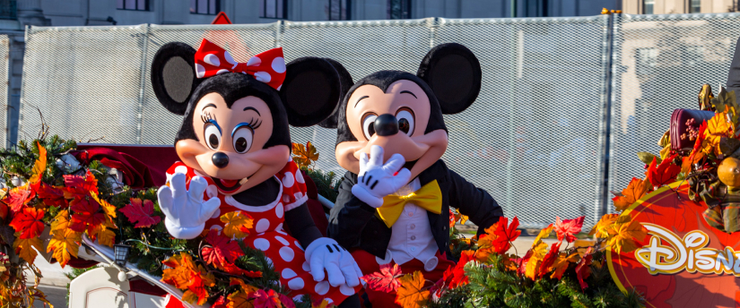 The Walt Disney ,Mickey and Minnie Mouse, highlighting their playful and iconic designs.