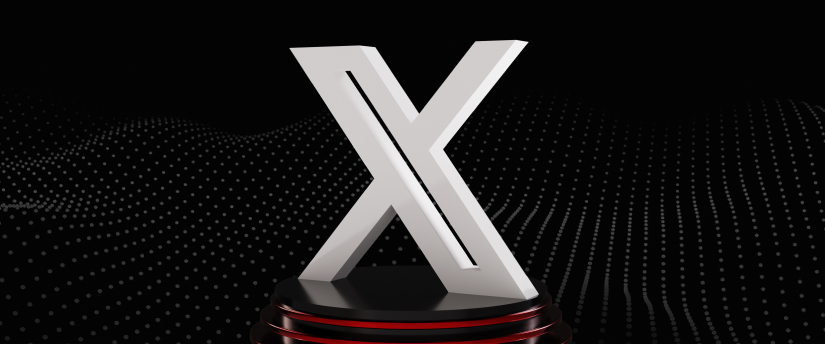 The Twitter and xAI logos appear on a black background, creating a sleek and modern aesthetic.