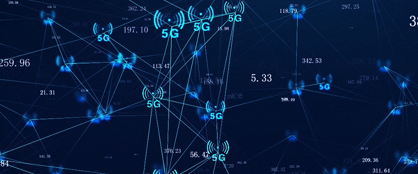 A network of blue dots interconnected by lines, forming a web-like structure against a light background.