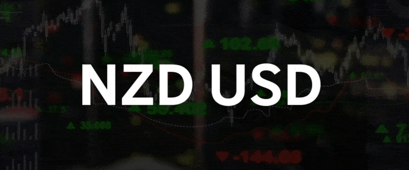 Currency exchange board featuring the current NZD to USD exchange rate.
