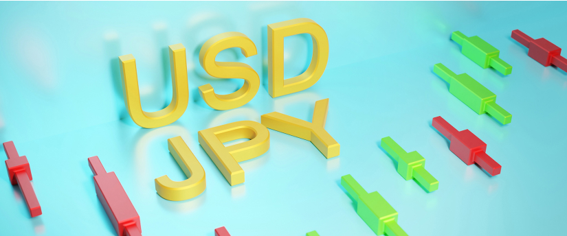 A visual representation of a USD/JPY forex trading strategy, featuring key indicators and market trends on a graph.