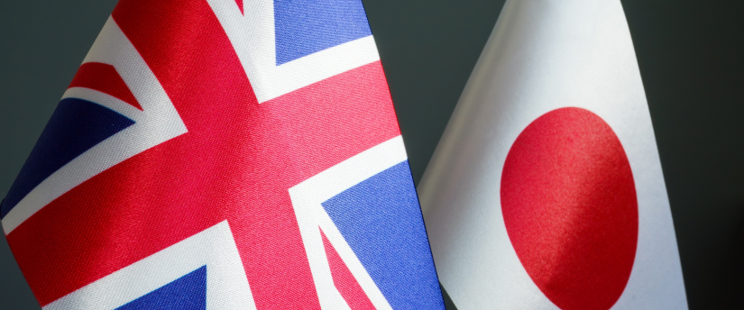 GBP/JPY currency pair showing the flags of the United Kingdom and Japan, representing the exchange rate.