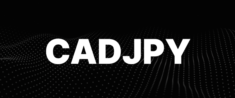 The term "CADJPY" featured on a dark black surface.