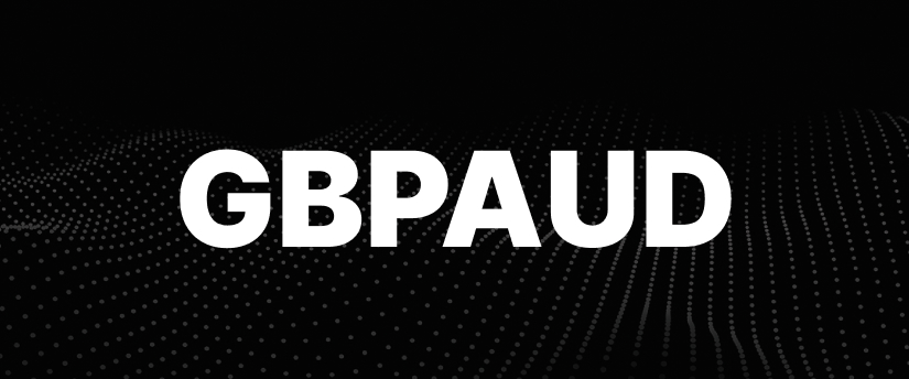 The word "gbpaud" displayed prominently on a solid black background.